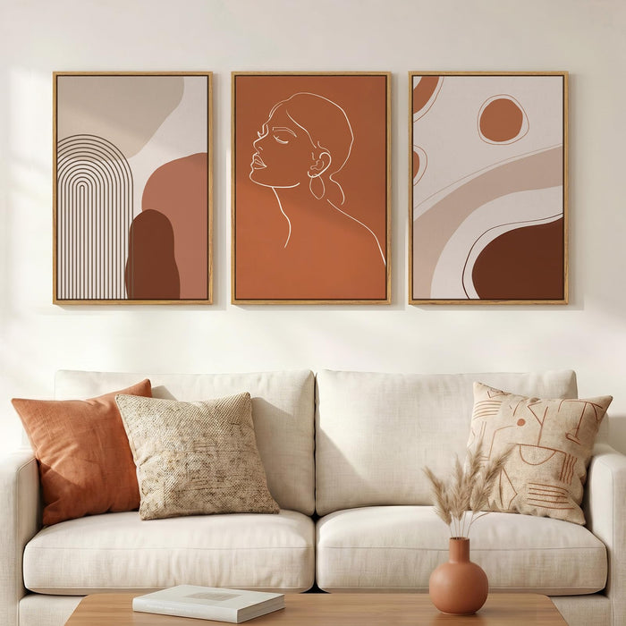 Abstract Canvas Print — Terracotta